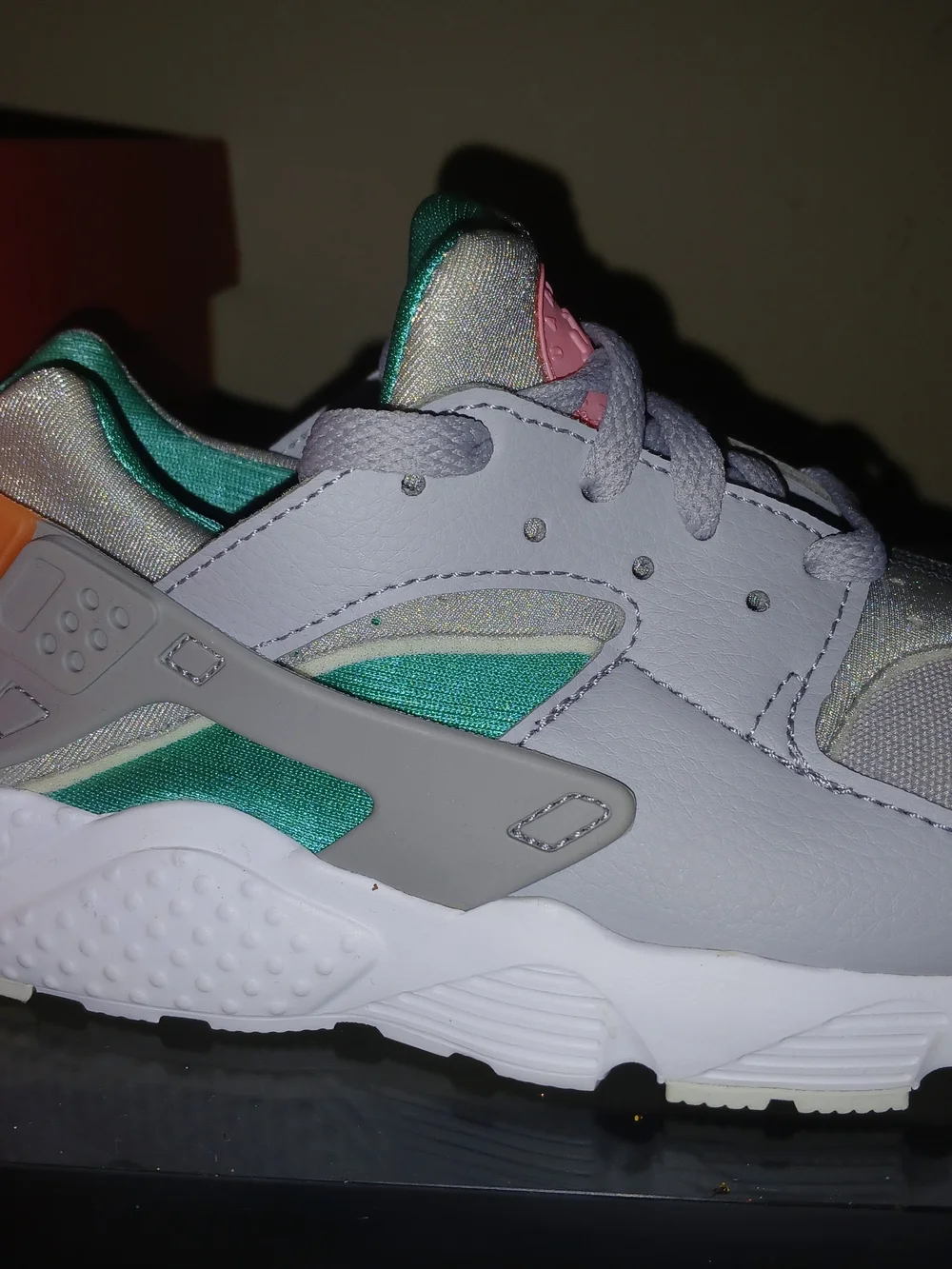 Kid's Nike Huarache Run Teal & Gray Athletic Sneakers